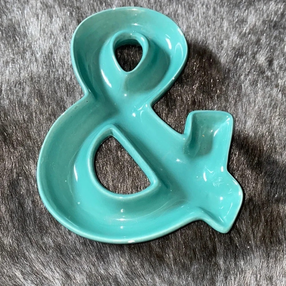 & Teal  ceramic display dish decor New - Picture 2 of 11